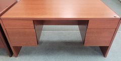 Cherry Double Ped Desk 30*60