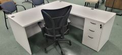 L-Desk All White 30*66